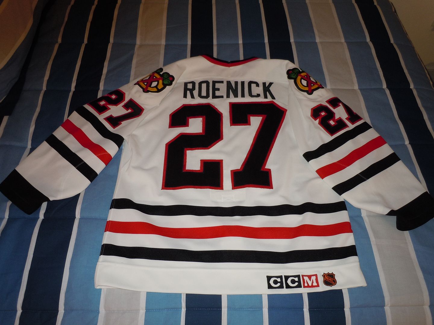 Signed Authentic CCM Ultrafil 1992 Chicago Blackhawks Jeremy Roenick ...